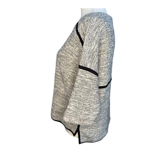Madewell Women’s‎ Size Small Gray Tweed Cropped Sculpture Sweater Hi-Lo - Picture 2 of 8